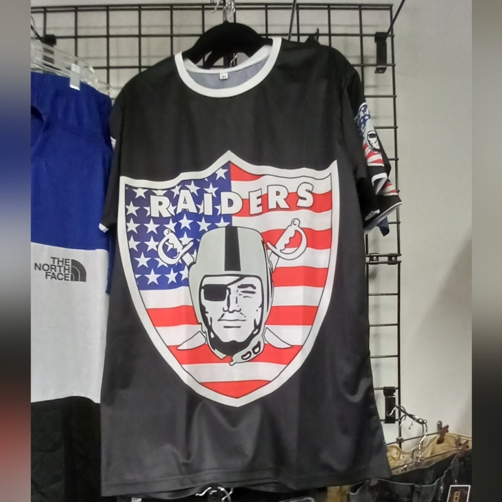 Size 2xl mens football raiders lightweight top